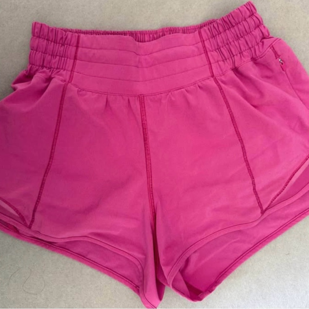 Lululemon Hotty Hot High-Rise Shorts in rare Sonic Pink